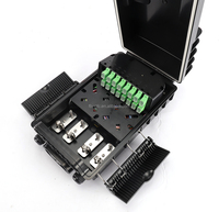 Caja de distribución de fibra óptica de 16 núcleos barata, caja de terminales de cable de caída IP65 con divisor óptico de 1x8 o 1x16 PLC