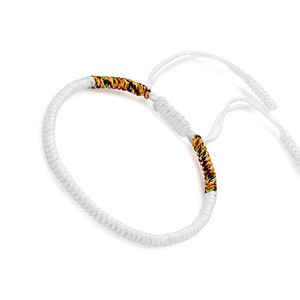 Bracelet en corde tressée ajustable unisexe, bijou d'<span class=keywords><strong>amitié</strong></span> fait à la main, tissé, réglable, DIY, bricolage - Product Image 6