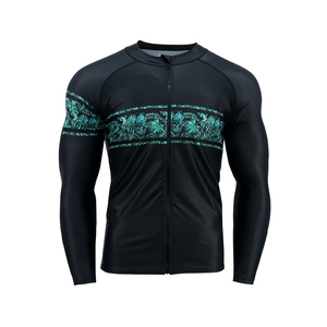 Manga larga lisa de calidad superior para hombres BJJ Rash Guards Elegante personalizado de alta calidad MMA Rash Guards - Product Image 2