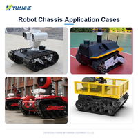Plateforme de châssis de robot à chenilles en caoutchouc avec moteur et boîte de vitesses