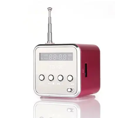 Hot Verkoop TD-V26 Draagbare Mini Notebook MP3 Speler Met Scherm Radio Speaker