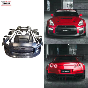 ชุดแต่งคาร์บอนไฟเบอร์สไตล์หุ่นยนต์สำหรับ Nissan GTR พร้อมกันชน สเกิร์ตข้าง ซุ้มล้อ ฝากระโปรง สปอยเลอร์ สำหรับอัพเกรด GTR - Product Image 1