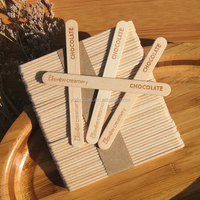 Bâtonnets en bois pour glaces, bâtonnets pour sucettes glacées, bâtonnets pour hot-dogs, 114*10*2 mm, avec logo personnalisé