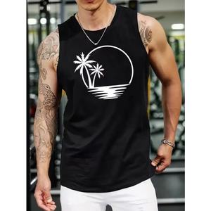 Camisetas de Tirantes Deportivas Personalizadas para Hombre, de Poliéster/Algodón Transpirable y Ecológico, Estilo Holgado, para Verano - Product Image 3