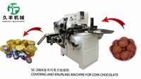 Machine d'emballage automatique personnalisée pour pièces en or et chocolat Presse hydraulique avec feuille d'aluminium pour le remplissage de pièces rondes