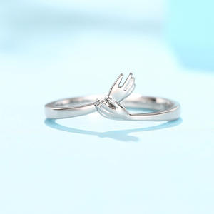 Anello T0217 con Ali in Zirconia Cubica, Montatura a Griffe, Gioiello Unisex alla Moda, Idea Regalo - Product Image 5