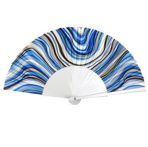 Éventail en plastique délicat QM 23cm, personnalisé, haute qualité, imprimé sur mesure, pour festivals, mariages, vente en gros - Product Image 5