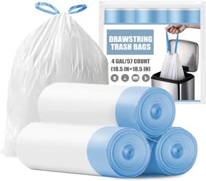 Drawstring Garbage Bags <b>Plastic</b> Trash Bags with Drawstring for Household <b>Kitchen</b> Use Wholesale Supply - Product Image 5
