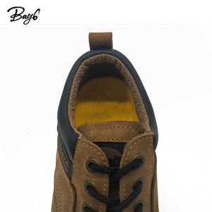 Bottes pour homme en cuir véritable et caoutchouc, chaussures de sport décontractées à la mode - Product Image 5