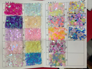 قماش مصمم للمسرح بالجملة، قماش مخملي مطرز بالترتر الوردي والذهبي الوردي بألوان مختلطة - Product Image 5