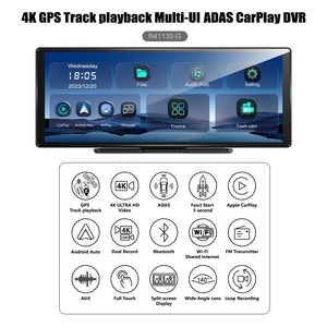 11.30 "không dây Carplay 4K GPS theo dõi phát lại đa-ui ADAS Carplay GPS navigation Dual record DVR - Product Image 4