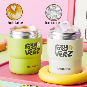 कोसोमील फूल सजाए गए sus 316 स्टेनलेस स्टील टंबलर कॉफी मग 450 मिलीलीटर प्रमुख प्रमाण थोक प्रचार थर्मोस कॉफी कप - Product Image 4