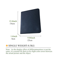 Vente en gros de portefeuille de documents à fermeture éclair en cuir PU A4 sac porte-clés avec logo personnalisé porte-documents de sublimation boîte porte-fichiers