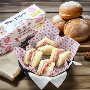 Feuilles de papier sulfurisé de qualité supérieure en pâte de bois vierge 30x30 cm, pré-découpées, pour emballer sandwichs, biscuits, cuisson, barbecue, restaurant, grillades, personnalisables - Product Image 5