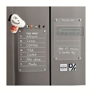 Tableau magnétique personnalisé effaçable hebdomadaire pour liste de tâches, planificateur mensuel en acrylique, tableau de notes - Product Image 1