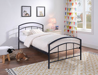 Cadre de lit en acier robuste et moderne avec assemblage sans outil et hauteur réglable pour lit Queen Size, idéal pour hôtels et appartements