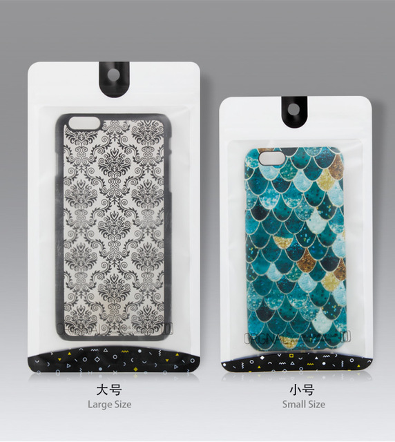 High Quality in Stock Custom Printing Logo Transparent PE Zipper Plastic Recyclable Mobile Phone Case Retail Packaging Bags