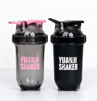 Bouteille de shaker en plastique sans BPA, personnalisable avec logo, en PP/TRITAN, réutilisable, pour protéines en poudre, sport et gym
