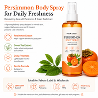 Spray Corporel Personnalisé au Kaki avec Extrait de Thé Vert, Brume Corporelle Désodorisante Unisexe pour Fraîcheur Quotidienne, Vente en Gros