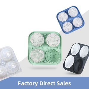 Stampo per Sfere di Ghiaccio in Silicone Ecologico con Logo Personalizzato per Calcio, Basket, Rugby, Creativo per Whisky, Senza BPA, con Coperchio - Product Image 2