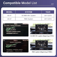 Estéreo Multimedia para Audi A6 C6 C7 A7 2011-2018, CarPlay Inalámbrico, GPS, Reproductor de Radio, Bluetooth, Pantalla Táctil de 12.3 Pulgadas