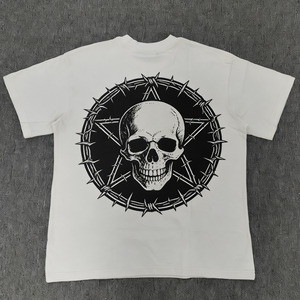 Summer Hit Fashion T-shirt pour hommes Hell Skull Flying Fire Meteor Motif personnalisé Logo Coton Streetwear Vente en gros Fabricant - Product Image 6