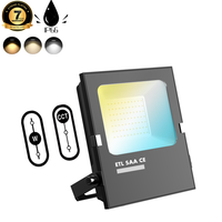 7 ans de garantie lumière d'inondation menée extérieure 3cct 3 watt multilple cct crépuscule à l'aube 50w 100w 200w projet de projecteur éclairage extérieur