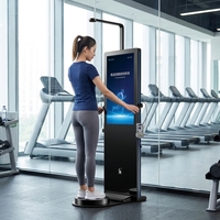 LEKA HW-T60 Layar LCD 43 Inci Alat Tes Lemak Tubuh Berdiri dan Sentuh (Sit-and-Reach) untuk Penggunaan Rehabilitasi Profesional