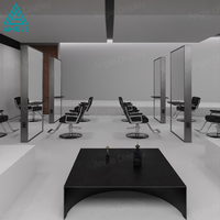Conception et décoration personnalisées de salons de coiffure de luxe, comptoirs de réception, présentoirs complets pour magasins, service tout-en-un