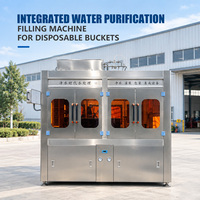Équipement de remplissage intégré pour grandes fûts avec purification de l'eau et fonction d'emballage pour seaux jetables de 5 gallons