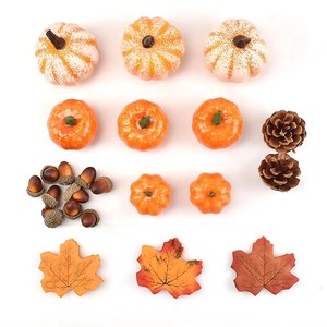 Artificial Pumpkins <b>Mini</b> Pumpkins Pine Cones Maple Leaves Acorns Pomegranate Assorted Set Thanksgiving Easter Fall Home <b>Table</b> - Product Image 1