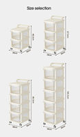 Chariot de rangement mobile en plastique avec tiroirs, organisateur de chariot, conteneur pour collations, jouets, armoire, facile à assembler, salon