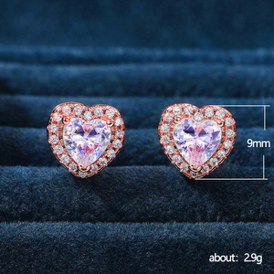 Orecchini a cuore classici da donna, accessori per l'orecchio alla moda per l'uso quotidiano - Product Image 5