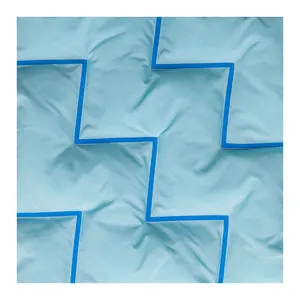 Holesale-tela trapezoidal de doble capa para chaqueta de plumón, tejido personalizado de poliéster de 50D, 7,5 cm