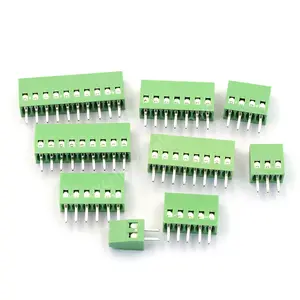 Conector de terminal de parafuso pcb, conector de bloco terminal de 2.54mm 2p 3p 4p 5p 6p 7p 8p 10p 12p 16p cabo para terminais 18-26awg