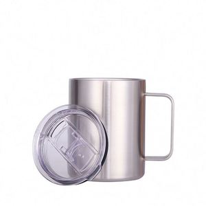 Taza de Café de Acero Inoxidable 304 de Diseño Moderno de 12 oz, Taza Aislada al Vacío con Asa para Acampar, Segura para Agua Hirviendo, Mantiene la Temperatura de 6 a 12 Horas - Product Image 4