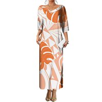 Nouvelle robe de haute qualité personnalisée Pacific Island Art Design col en V profond demi-manches Elei Tribal été grande taille femmes tenue décontractée