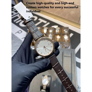 40mm Men Mechanical Watch Top Grade 7750 Movement Light Blue Double Layer Anti Glare <b>Coating</b> Cowhide Leather Strap - Product Image 1