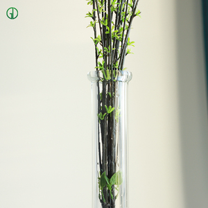 手作りの色付き透明ガラスシリンダー花瓶、背の高いテーブル花瓶、結婚式のセンターピースや家の装飾用の花瓶 - Product Image 4