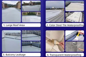 Liquid Asphalt Polyurethane Roof Waterproof Coating Flexible Liquid Membrane for <b>Large</b>-Area Leak Repair & Concrete Protection - Product Image 6