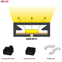 Bande lumineuse LED flexible néon étanche en silicone noir WS2815 2811, lampe LED souple, angle de faisceau de 120 degrés, indice de protection IP67, utilisation hôtelière