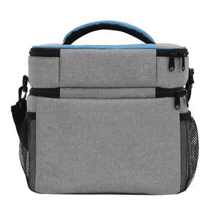 Bolsa refrigeradora de 15L de gran capacidad de alta calidad, bolsa de fiambrera de doble compartimento aislada <span class=keywords><strong>con</strong></span> revestimiento de PEVA a prueba de fugas para Picnic DE TRABAJO - Product Image 3