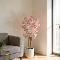 Arbres artificiels de cerisier en fleurs d'intérieur, fleurs artificielles roses, faux arbres de cerisier en fleurs pour la décoration de mariage et d'événements, plantes