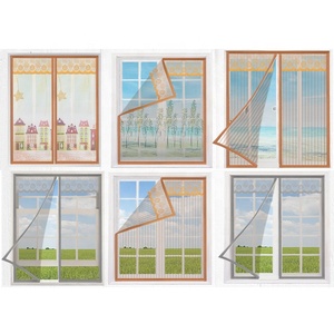 Cortina de pantalla de malla para ventana fácil con cierre de cremallera con patrones múltiples - Product Image 5