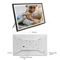 Marco de Fotos Digital de 15.6 Pulgadas con Pantalla LCD IPS, Táctil, Presentación Automática de Diapositivas, WiFi, Video MP4 y Audio MP3, para Montar en la Pared