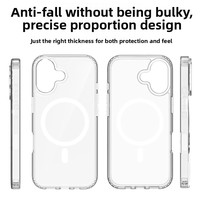 Coque de téléphone transparente magnétique pour 17 Pro Plus, cadre en TPU détachable et remplaçable, protection intégrale antichoc