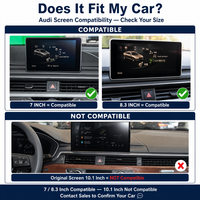 Autoradio Multimédia 10,25 pouces Linux avec CarPlay sans fil et Android Auto pour AUDI A4 A4L A5 S5 B9 2017-2022, Lecteur Vidéo GPS Bluetooth