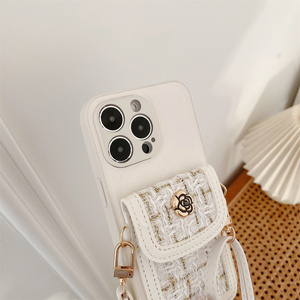 Cô Gái Thời Trang Crossbody Dây Đeo PU Leather Trường Hợp Với Khe Cắm Thẻ Chủ Điện Thoại Di Động Trường Hợp Đối Với <span class=keywords><strong>iPhone</strong></span> 15 - Product Image 4