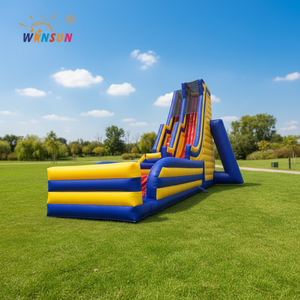 WINSUN Glissade aquatique gonflable de 40 pieds Crazy Free Down Dropkick / Glissades aquatiques gonflables Drop Kick pour adultes - Product Image 1