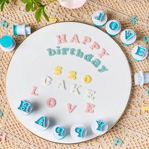 Mini 26 <strong>Letters</strong> Cookie Mold Spring Press 0-9 Numbers Mold Fondant <strong>Cake</strong> Printing Press Cutting Mould Baking Tools - Product Image 4